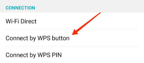 Tap on Connect by WPS button