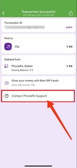Contact PhonePe Support
